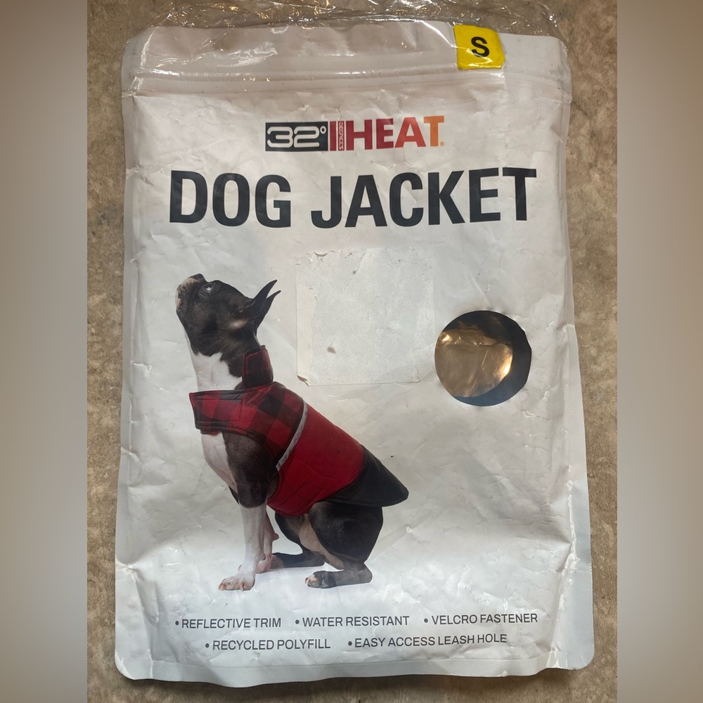 Dog Jacket 32 degree heat red size small